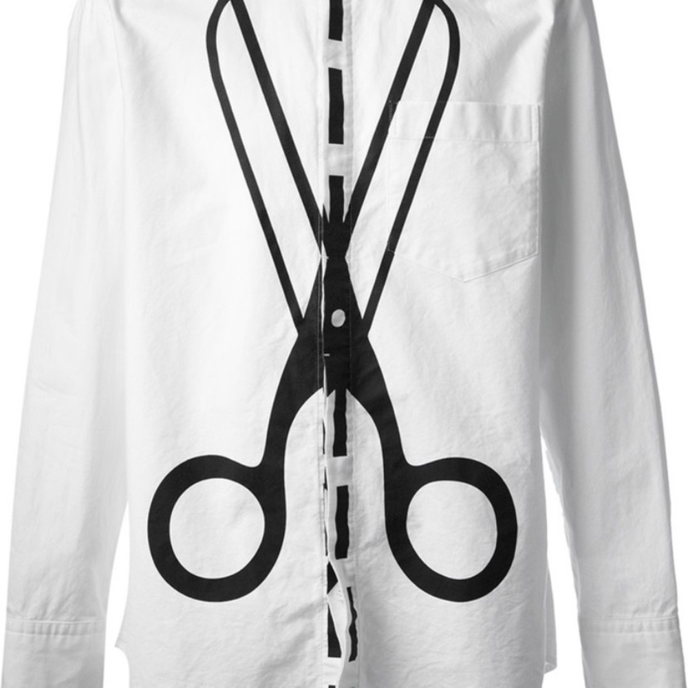 BERNHARD WILLHELM Scissor Print Shirt